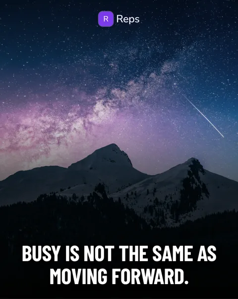 Photo hook slide: busy is not the same as moving forward