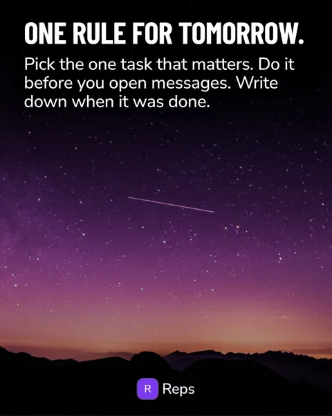 Photo hook slide: one rule for tomorrow