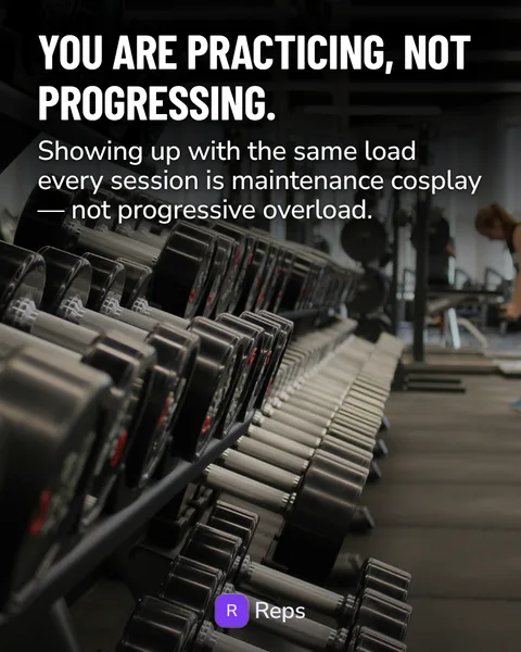 Slide 3, photo: you are practicing, not progressing