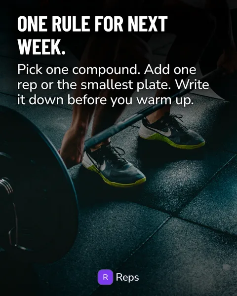 Slide 6, photo: one rule for next week